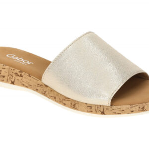 Gabor 62.730.13 grau - bequeme Pantolette f?r Damen