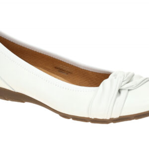 Gabor 04.165.21 wei? - Ballerina - Halbschuhe - Slipper f?r Damen