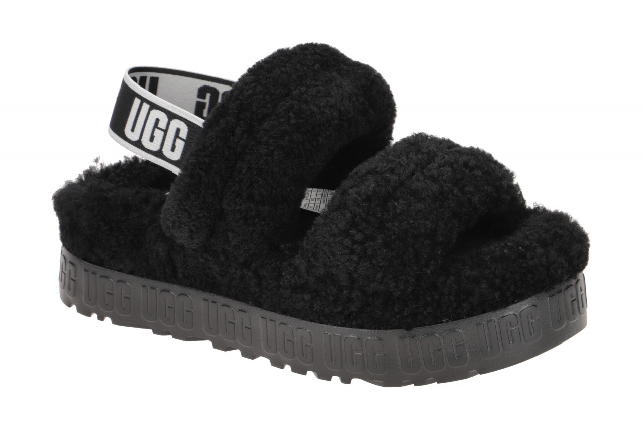 UGG OH FLUFFITA 1120876 BLK schwarz - Riemchen Sandale f?r Damen 1 UGG OH FLUFFITA 1120876 BLK schwarz - Riemchen Sandale f?r Damen