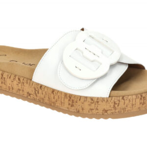 Gabor 63.760.21 wei? - bequeme Pantolette f?r Damen
