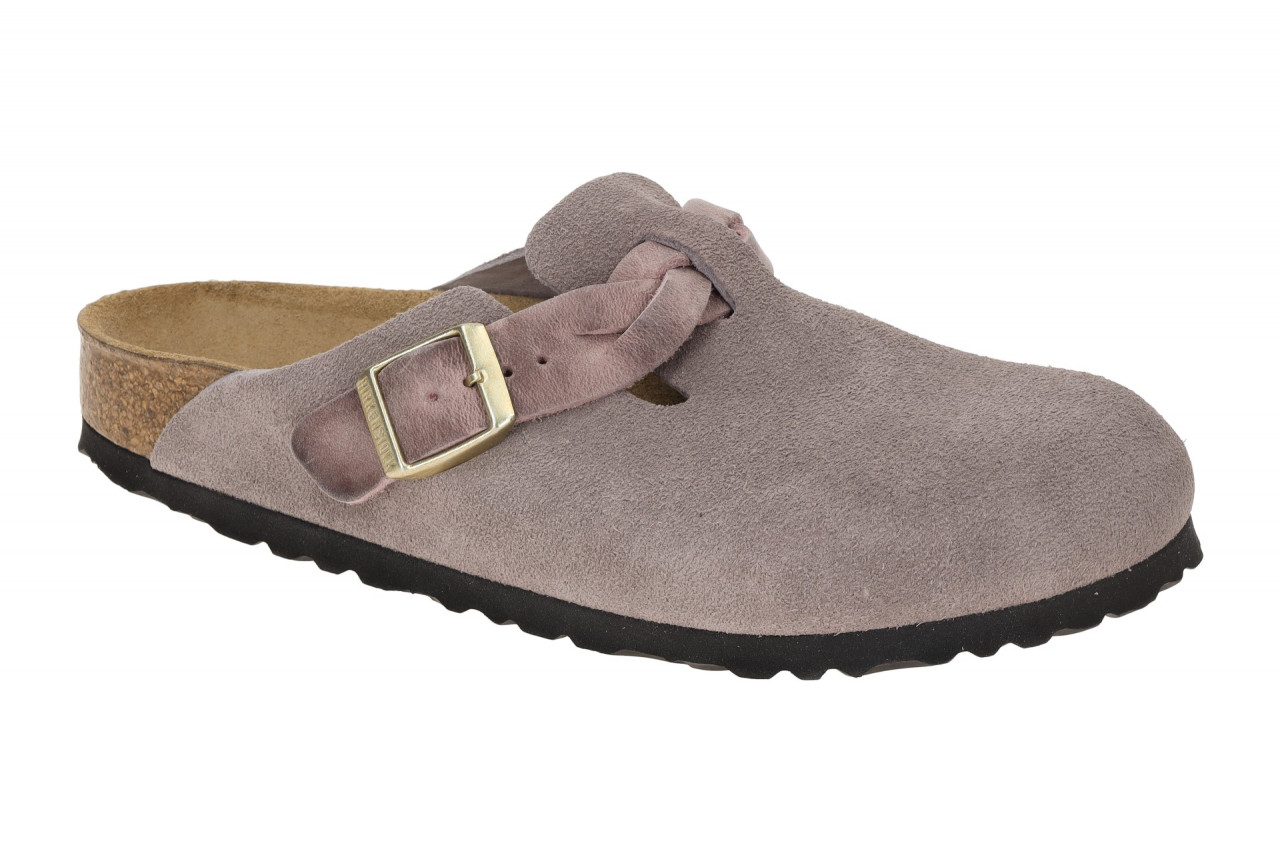 Birkenstock BOSTON BRAIDED 1029122 violett - bequeme Pantolette f?r Damen 1 Birkenstock BOSTON BRAIDED 1029122 violett - bequeme Pantolette f?r Damen