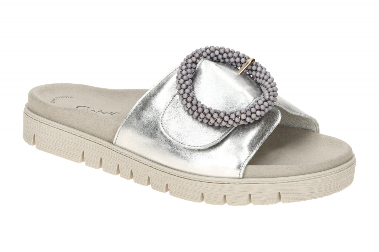 Gabor 63.745.61 silber - Pantolette f?r Damen 1 Gabor 63.745.61 silber - Pantolette f?r Damen