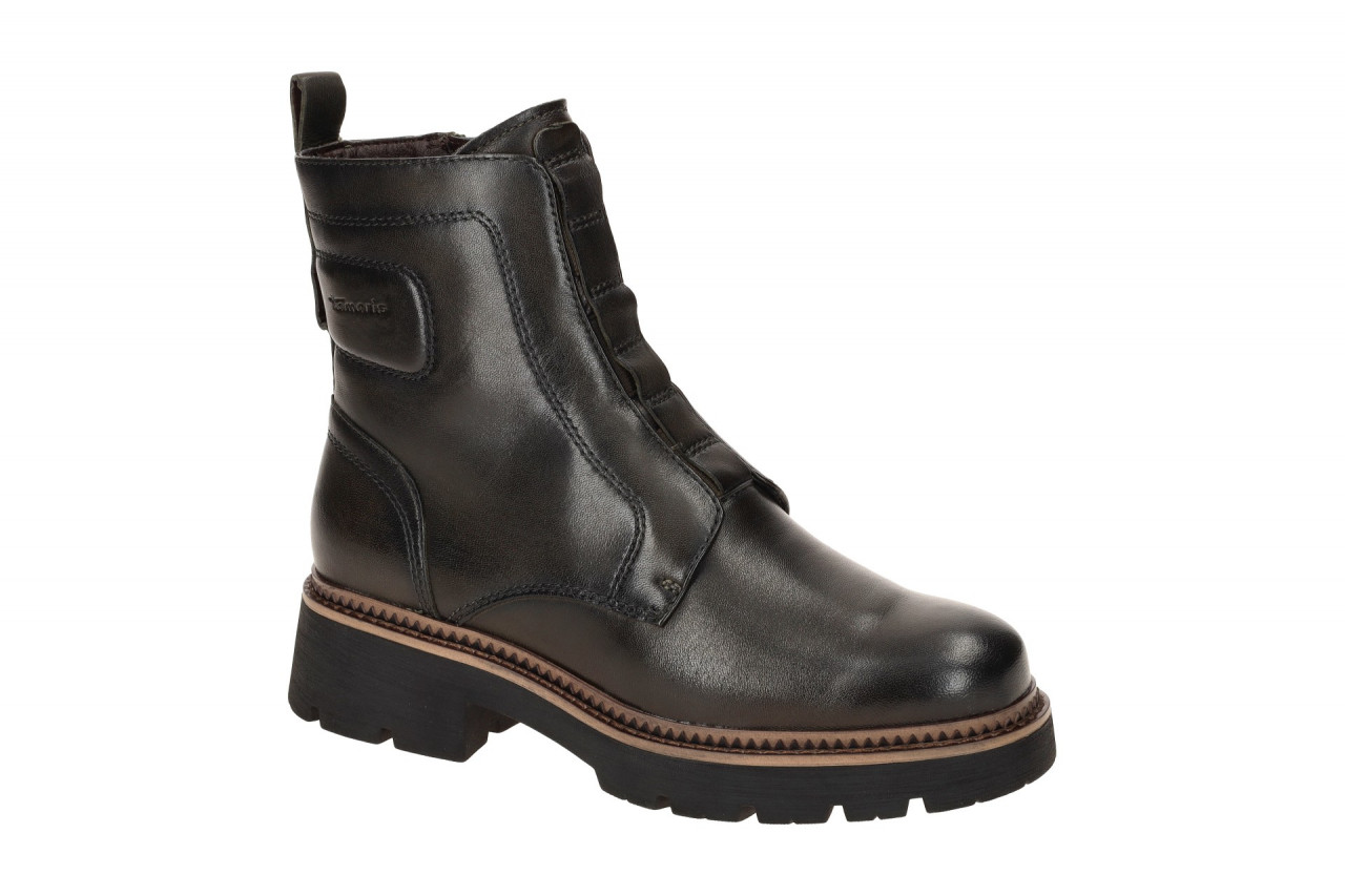Tamaris Stiefelette Boots dunkelgr?n Leder 1-25420-43 1 Tamaris Stiefelette Boots dunkelgr?n Leder 1-25420-43