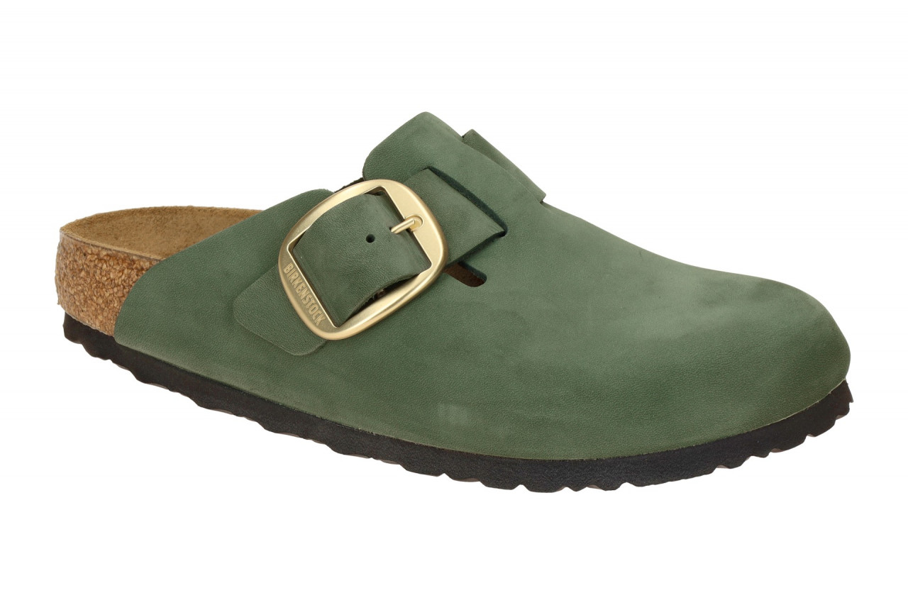 Birkenstock BOSTON BIG BUCKLE 1028033 gr?n - bequeme Pantolette f?r Damen 1 Birkenstock BOSTON BIG BUCKLE 1028033 gr?n - bequeme Pantolette f?r Damen