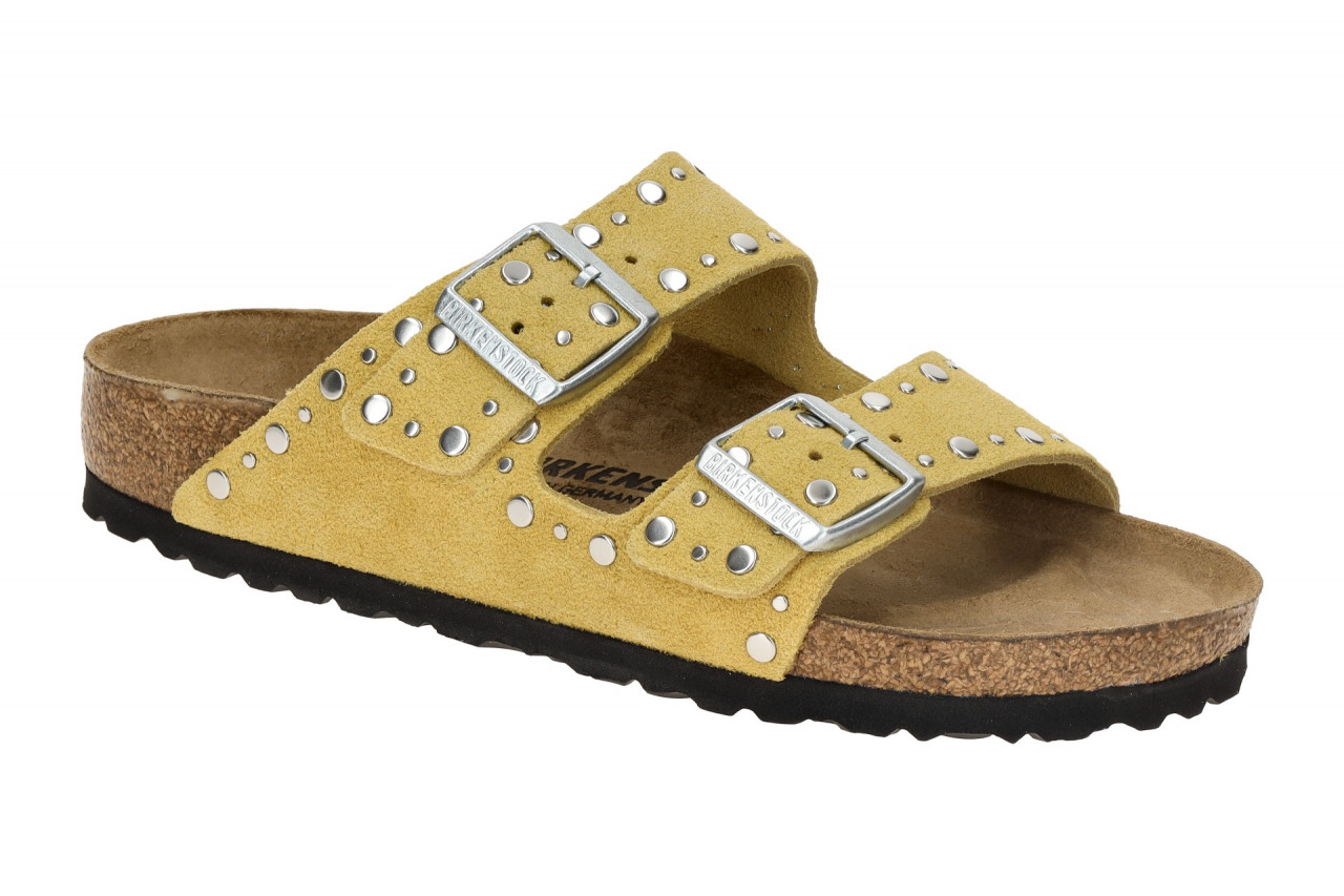 Birkenstock ARIZONA RIVET BORDER 1029362 gelb - Pantolette f?r Damen 1 Birkenstock ARIZONA RIVET BORDER 1029362 gelb - Pantolette f?r Damen