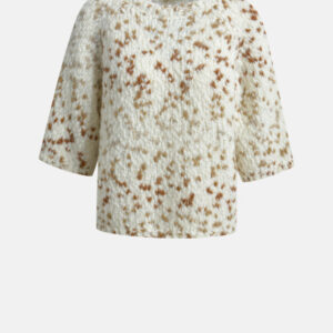 SMITH & SOUL Damen Kurzarmpullover, creme