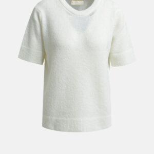 SMITH & SOUL Damen Kurzarmpullover, creme