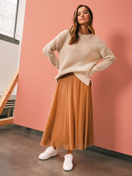 MILANO ITALY Damen Pullover, beige 1 MILANO ITALY Damen Pullover, beige