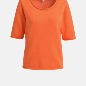 MILANO ITALY Damen Kurzarmpullover, orange