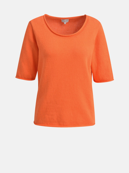 MILANO ITALY Damen Kurzarmpullover, orange 1 MILANO ITALY Damen Kurzarmpullover, orange