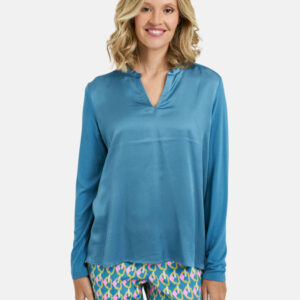 MILANO ITALY Damen Shirtbluse, blau