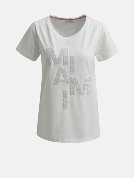 MILANO ITALY Damen T-Shirt, offwhite 1 MILANO ITALY Damen T-Shirt, offwhite