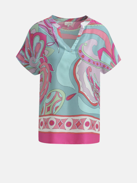 MILANO ITALY Damen Bluse, türkis 1 MILANO ITALY Damen Bluse, türkis