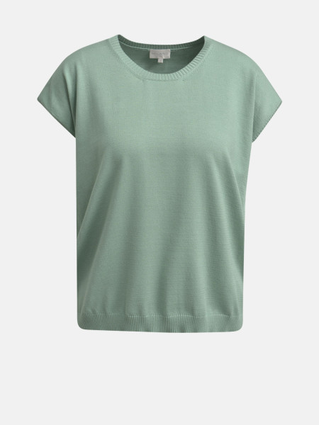 MILANO ITALY Damen Kurzarmpullover, pastellgrün 1 MILANO ITALY Damen Kurzarmpullover, pastellgrün