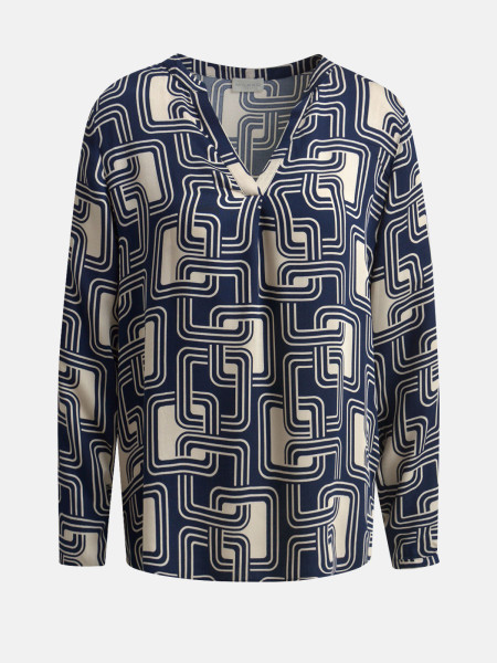 MILANO ITALY Damen Bluse, dunkelblau 1 MILANO ITALY Damen Bluse, dunkelblau