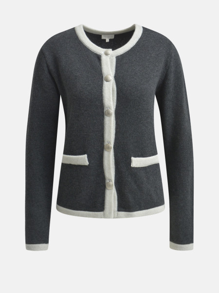 MILANO ITALY Damen Strickjacke, anthrazit 1 MILANO ITALY Damen Strickjacke, anthrazit