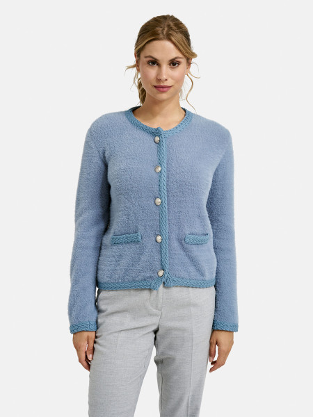 MILANO ITALY Damen Strickjacke, rauchblau 1 MILANO ITALY Damen Strickjacke, rauchblau