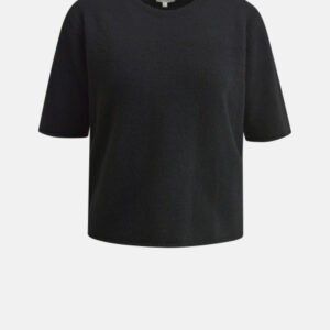 MILANO ITALY Damen Kurzarmpullover, schwarz