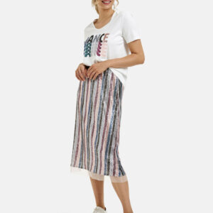 MILANO ITALY Damen Rock, rauchblau