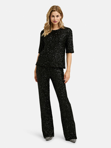 MILANO ITALY Damen Hose, schwarz 1 MILANO ITALY Damen Hose, schwarz