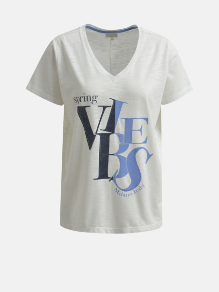 MILANO ITALY Damen T-Shirt, creme 1 MILANO ITALY Damen T-Shirt, creme