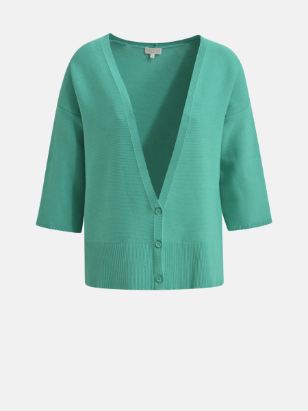 MILANO ITALY Damen Strickjacke, türkis 1 MILANO ITALY Damen Strickjacke, türkis