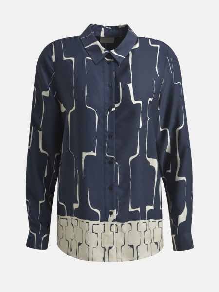 MILANO ITALY Damen Bluse, dunkelblau 1 MILANO ITALY Damen Bluse, dunkelblau