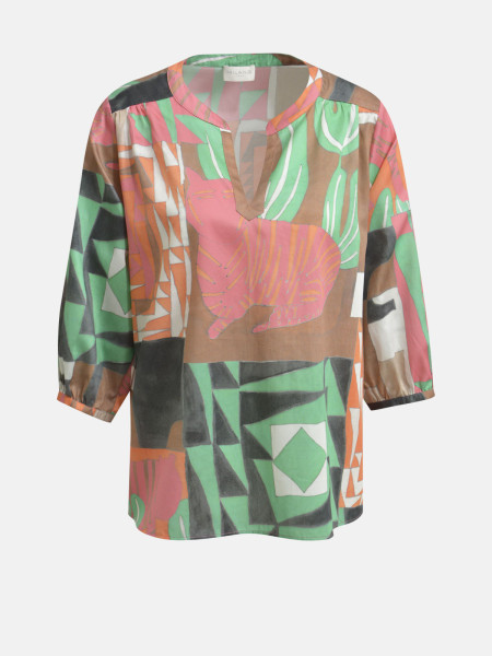 MILANO ITALY Damen Bluse, grün 1 MILANO ITALY Damen Bluse, grün