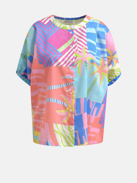 MILANO ITALY Damen Bluse, blau 1 MILANO ITALY Damen Bluse, blau