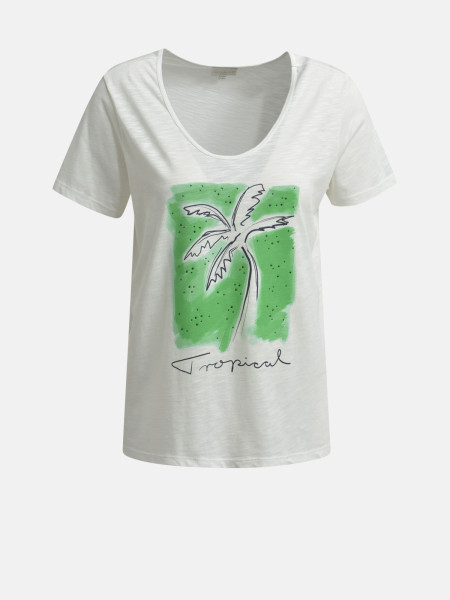 MILANO ITALY Damen T-Shirt, creme 1 MILANO ITALY Damen T-Shirt, creme