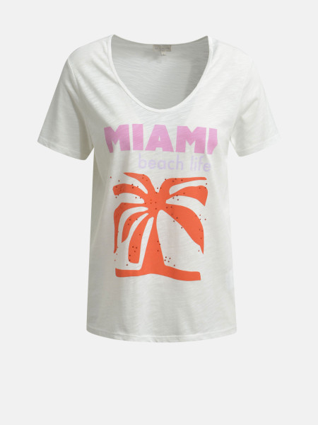 MILANO ITALY Damen T-Shirt, creme 1 MILANO ITALY Damen T-Shirt, creme