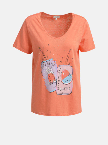 MILANO ITALY Damen T-Shirt, orange 1 MILANO ITALY Damen T-Shirt, orange