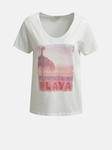 MILANO ITALY Damen T-Shirt, creme 1 MILANO ITALY Damen T-Shirt, creme