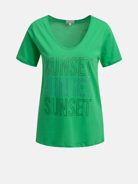 MILANO ITALY Damen T-Shirt, grün 1 MILANO ITALY Damen T-Shirt, grün