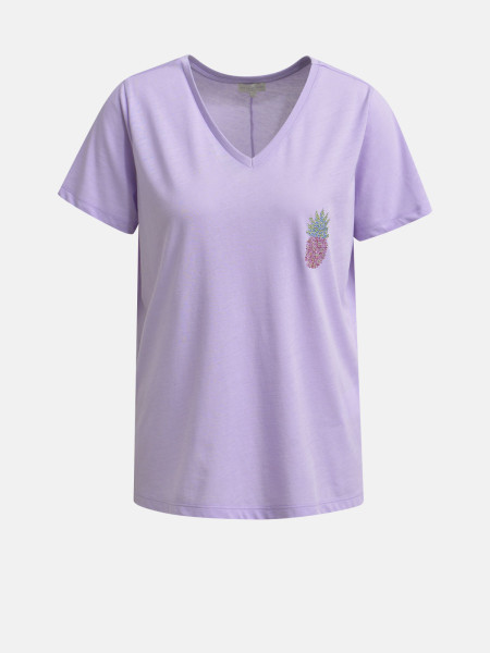 MILANO ITALY Damen T-Shirt, lavendel 1 MILANO ITALY Damen T-Shirt, lavendel