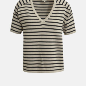 MILANO ITALY Damen Kurzarmpullover, schwarz