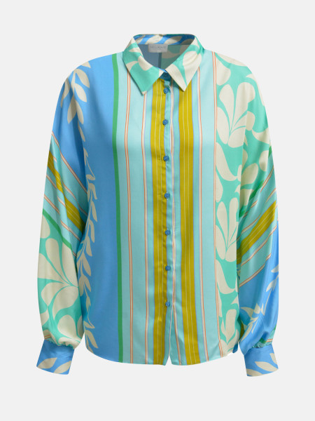 MILANO ITALY Damen Bluse, blau 1 MILANO ITALY Damen Bluse, blau