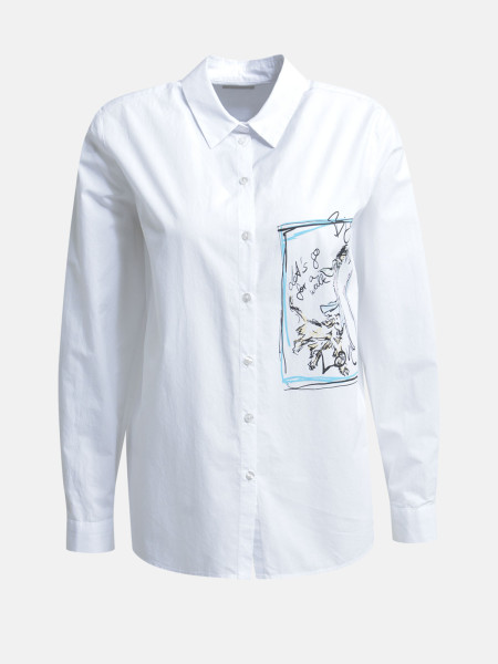 MILANO ITALY Damen Bluse, weiß 1 MILANO ITALY Damen Bluse, weiß