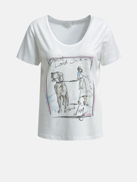 MILANO ITALY Damen T-Shirt, creme 1 MILANO ITALY Damen T-Shirt, creme