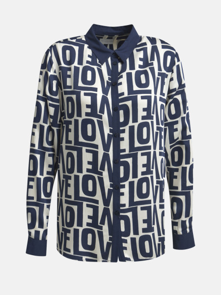 MILANO ITALY Damen Bluse, navy 1 MILANO ITALY Damen Bluse, navy