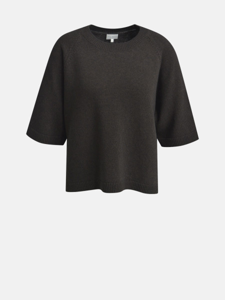 MILANO ITALY Damen Kurzarmpullover, mocca 1 MILANO ITALY Damen Kurzarmpullover, mocca