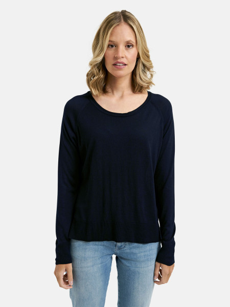 MILANO ITALY Damen Pullover, dunkelblau 1 MILANO ITALY Damen Pullover, dunkelblau