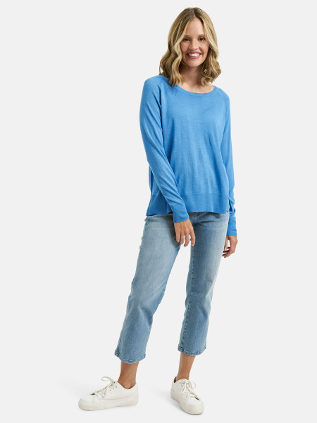 MILANO ITALY Damen Pullover, blau 1 MILANO ITALY Damen Pullover, blau