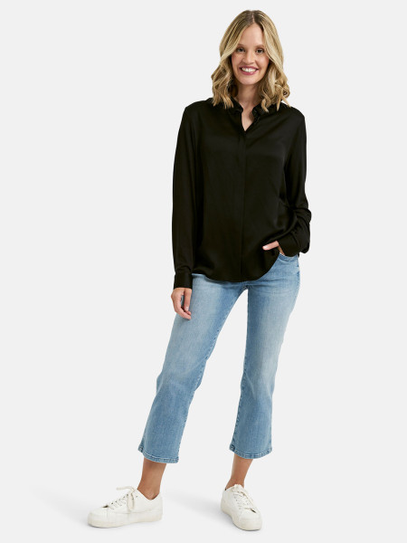 MILANO ITALY Damen Bluse, schwarz 1 MILANO ITALY Damen Bluse, schwarz