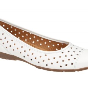 Gabor 64.169.21 wei? - Ballerina - Halbschuhe - Slipper f?r Damen