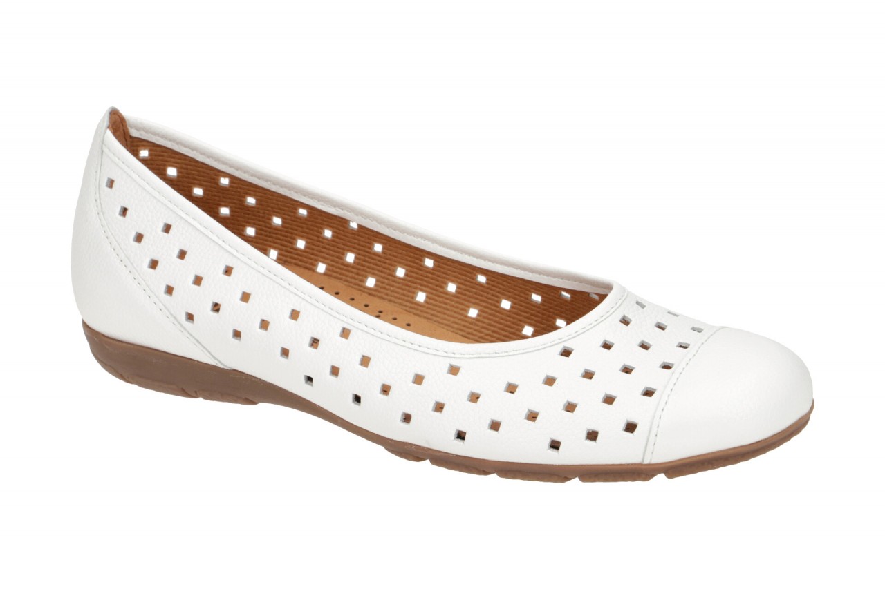 Gabor 64.169.21 wei? - Ballerina - Halbschuhe - Slipper f?r Damen 1 Gabor 64.169.21 wei? - Ballerina - Halbschuhe - Slipper f?r Damen