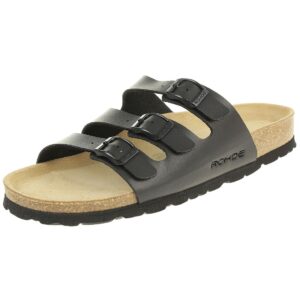 Rohde Alba Pantolette Damen Hausschuhe Sandale 5618 90 schwarz