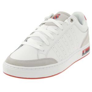 K-SWISS Court BLOCK Herren Sneaker Sportschuh 07411-113-M Weiß/rot