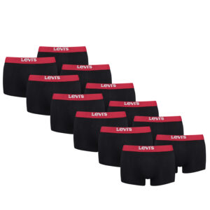 Levi's Solid Basic Herren Boxershorts Unterwäsche aus Bio-Baumwolle im 12er Pack