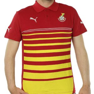 Puma Ghana Hoped Polo Herren rot gelb Fußball 744667 05